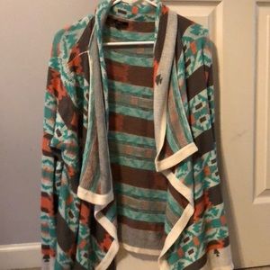 patterned cardigan
